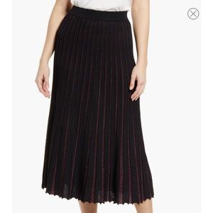 Marine Layer Penny Pleated Midi Skirt Multicolored Size XS